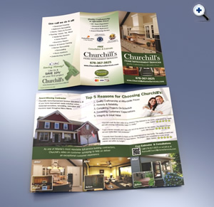 Atlanta brochure design and printing for Churchill's Home Improvment