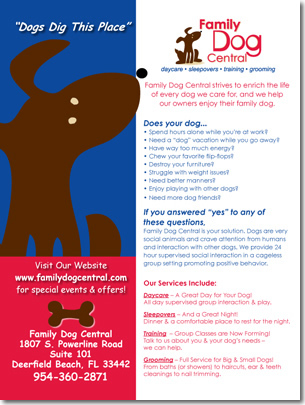 Flyer design for Dog Daycare
